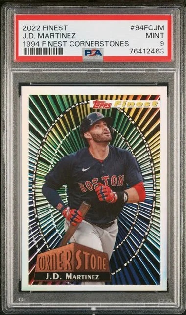 2022 Topps Finest J.D. Martinez 1994 Finest Conerstones #94Fcjm card image