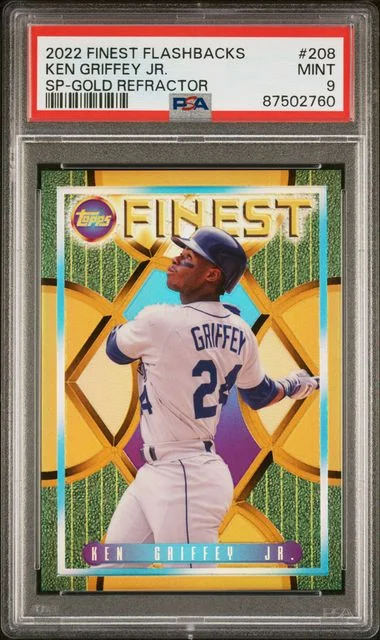 2022 Topps Finest Ken Griffey Jr. Flashbacks Sp-Gold Refractor #208 card image