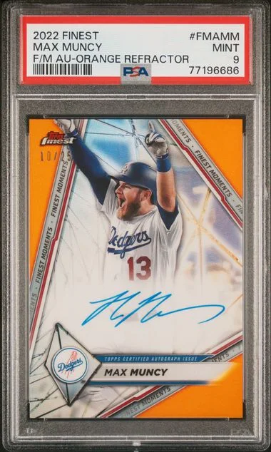 2022 Topps Finest Max Muncy Finest Moments Autographs #FMAMM card image
