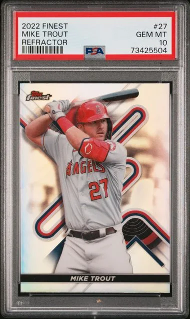 2022 Topps Finest Mike Trout Refractor #27 card image