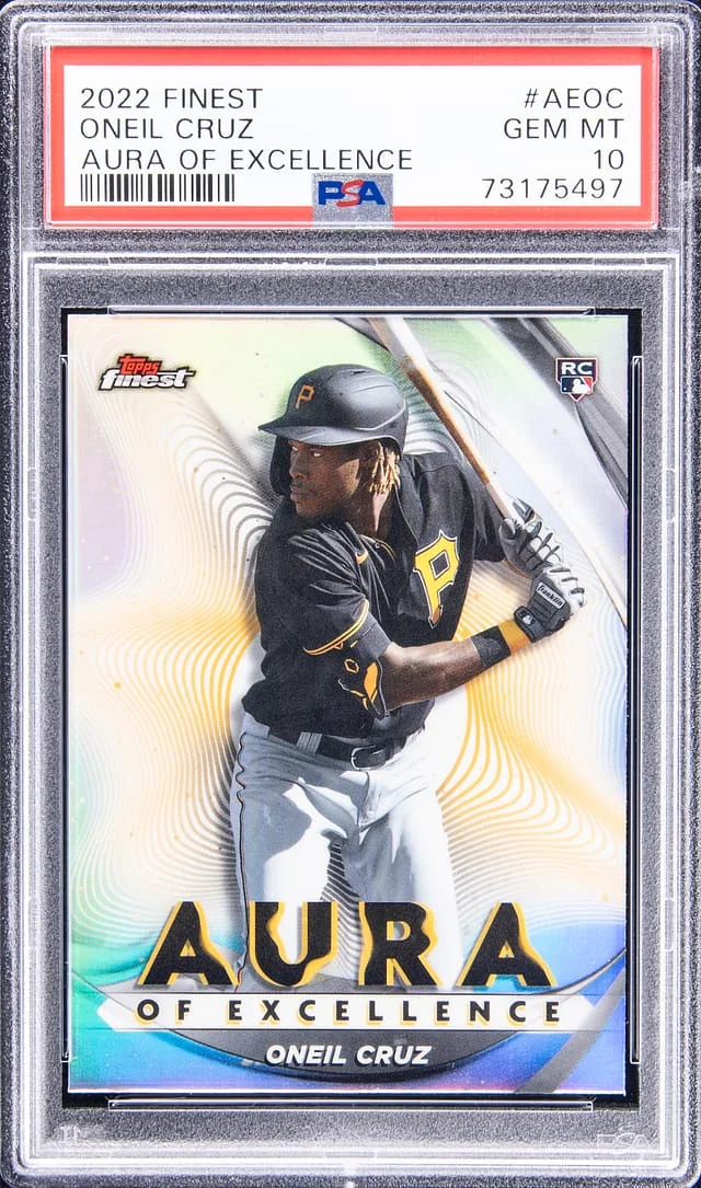 2022 Topps Finest Oneil Cruz Aura Of Excellence #AE-OC card image