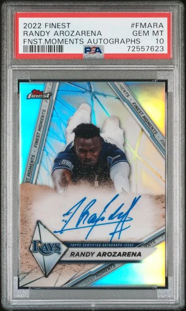 2022 Topps Finest Randy Arozarena Moments Autographs #FMA-RA card image