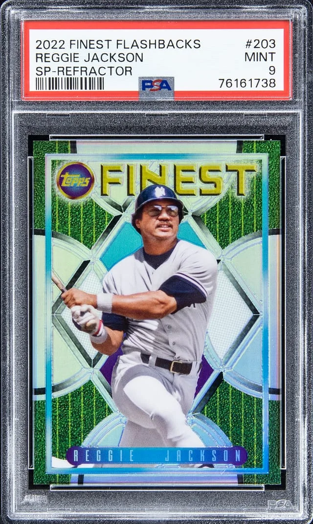 2022 Topps Finest Reggie Jackson Flashbacks SP - Refractor #203 card image