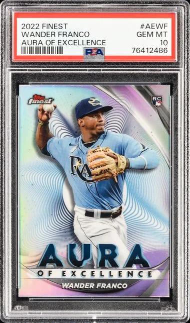 2022 Topps Finest Wander Franco Aura Of Excellence #AEWF card image