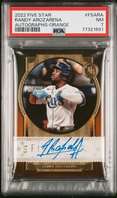 2022 Topps Five Star Autographs Orange Fsara Randy Arozarena #no-number card image