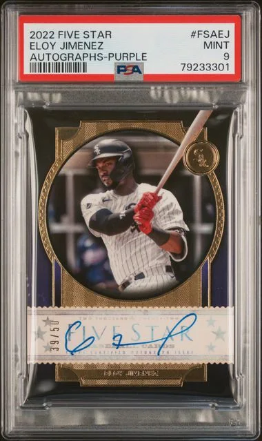 2022 Topps Five Star Autographs Purple Fsaej Eloy Jimenez #no-number card image