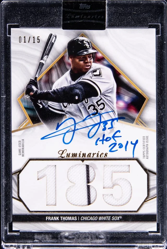 2022 Topps Frank Thomas Luminaries Hit Kings Autographed Relics #HKAR-FT card image