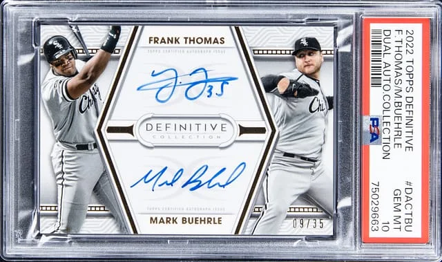 2022 Topps Frank Thomas/Mark Buehrle Definitive Dual Autograph Collection #DACTBU card image