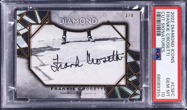2022 Topps Frankie Crosetti Diamond Icons Cut Signatures #CS-FC card image
