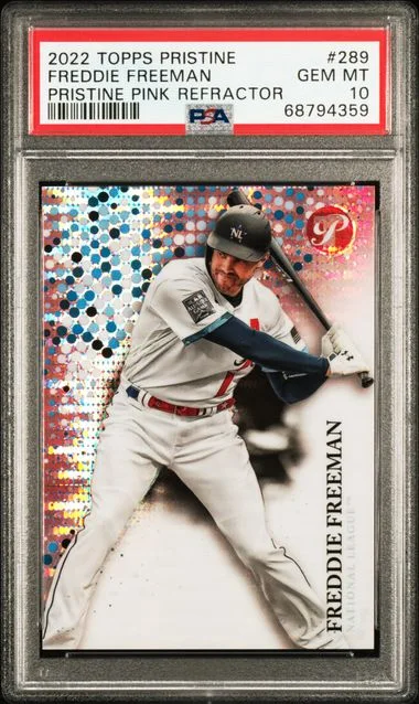 2022 Topps Freddie Freeman Pristine Pink Refractor #289 card image