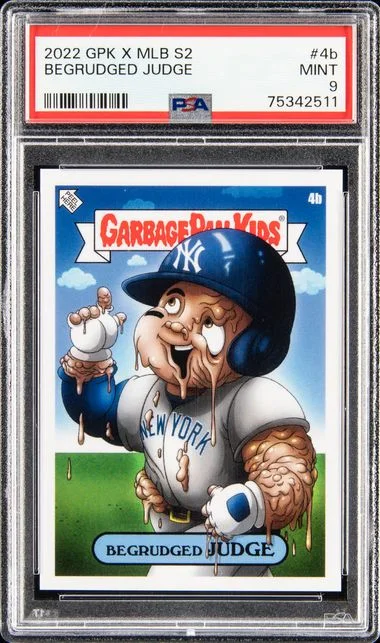 2022 Topps Garbage Pail Kids Alex Pardee 4B Begrudged Judge Gpk X MLB Series #2 card image