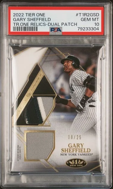 2022 Topps Gary Sheffield Tier One Tier One Relics Dual Patch #T1R2Gsd card image