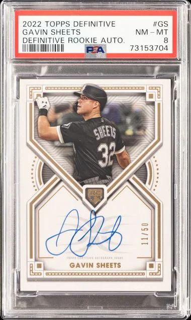 2022 Topps Gavin Sheets Definitive Definitive Autographs #DRA-GS card image