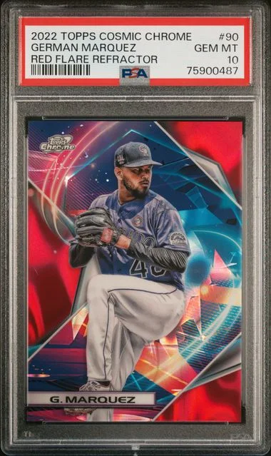 2022 Topps German Marquez Cosmic Chrome Red Flare Refractor #90 card image