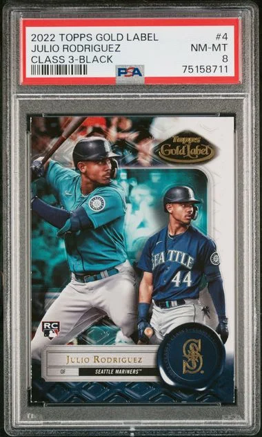 2022 Topps Gold Label 4 Julio Rodriguez Class #3-Black card image