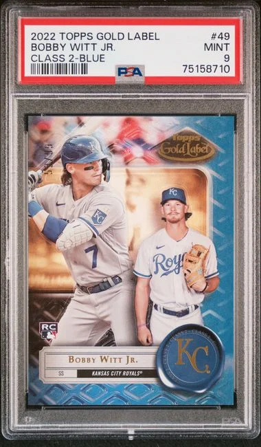 2022 Topps Gold Label 49 Bobby Witt Jr. Class #2-Blue card image