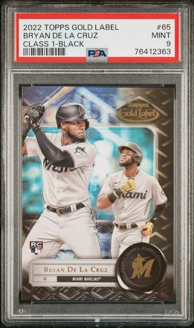 2022 Topps Gold Label 65 Bryan De La Cruz Class #1-Black card image