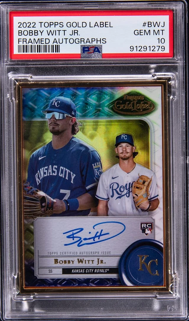 2022 Topps Gold Label Bobby Witt Jr. Framed Autographs #BWJ card image