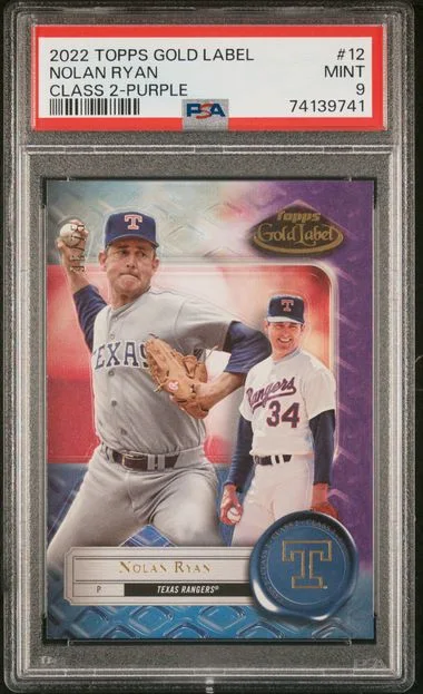 2022 Topps Gold Label Class 2 Nolan Ryan Purple #12 card image