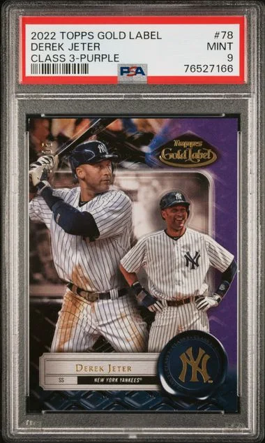 2022 Topps Gold Label Derek Jeter Class 3-Purple #78 card image