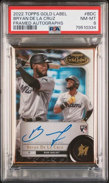 2022 Topps Gold Label Framed Autographs Bdc Bryan De La Cruz #no-number card image