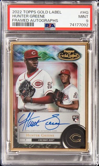 2022 Topps Gold Label Hunter Greene Framed Autographs #FA-HG card image