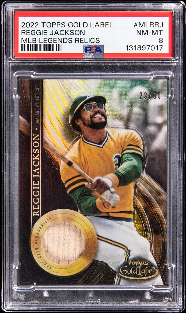 2022 Topps Gold Label Reggie Jackson MLB Legends Relics #MLR-RJ card image