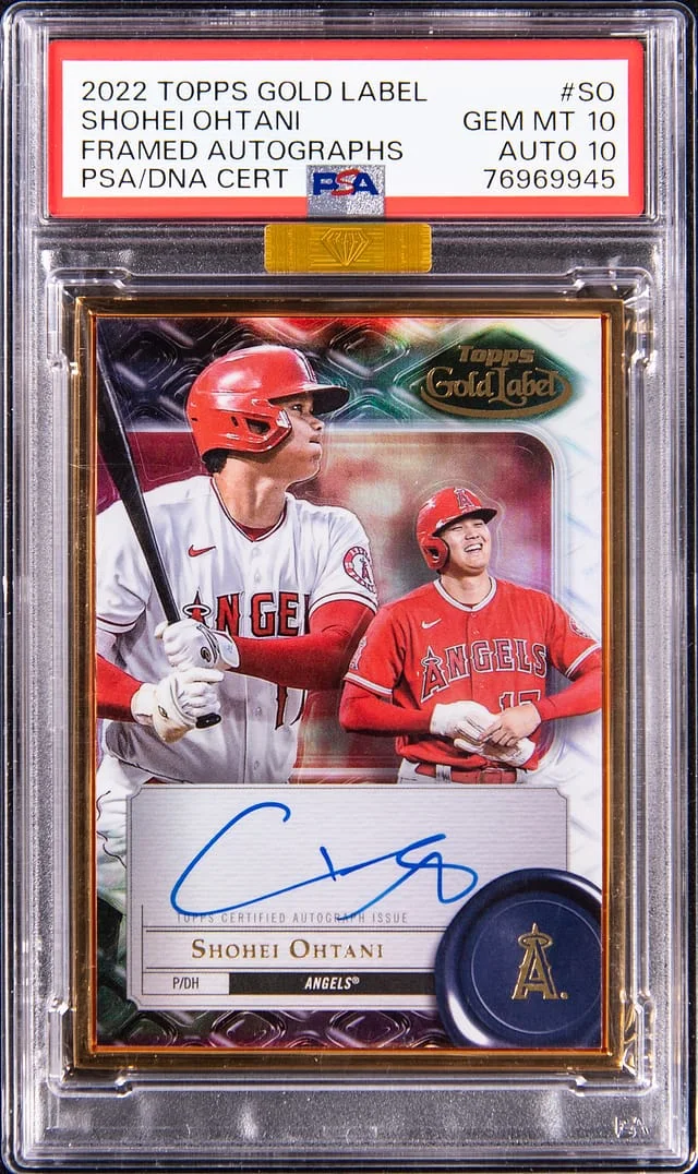 2022 Topps Gold Label Shohei Ohtani Framed Autograph #FA-SO card image