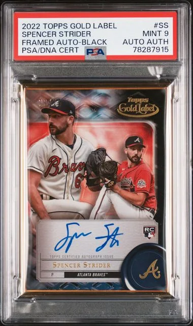 2022 Topps Gold Label Spencer Strider Framed Autographs #SS card image