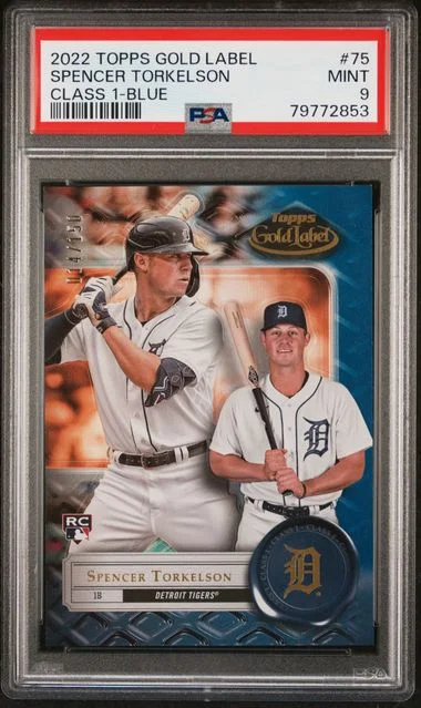2022 Topps Gold Label Spencer Torkelson Class 1-Blue #75 card image