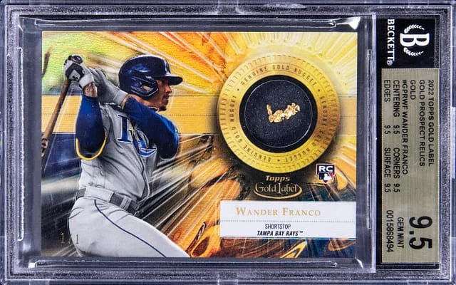 2022 Topps Gold Label Wander Franco Gold Prospect Relic Gold #GPR-WF card image