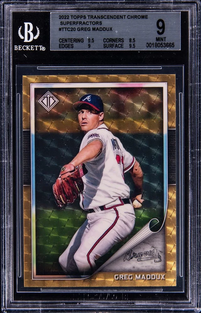 2022 Topps Greg Maddux Transcendent Collection Chrome SuperFractor #TTC-20 card image