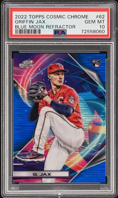 2022 Topps Griffin Jax Cosmic Chrome Blue Moon Refractor #62 card image