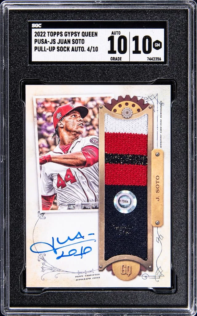 2022 Topps Gypsy Queen Juan Soto Pull-Up Sock Autograph #PUSA-JS card image