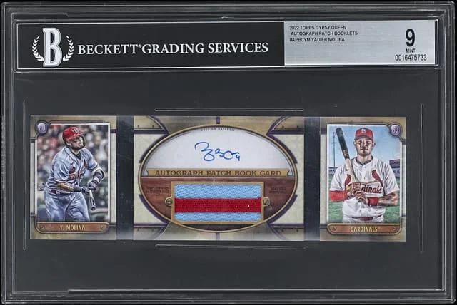 2022 Topps Gypsy Queen Yadier Molina Autograph Patch Booklets #APBC-YM card image