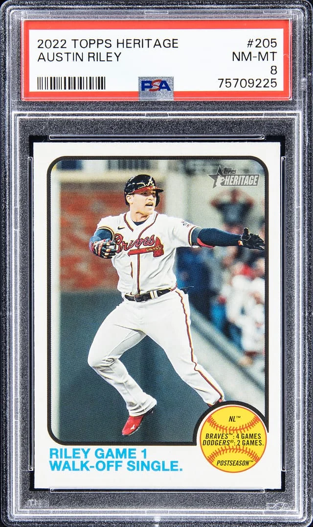 2022 Topps Heritage Austin Riley #205 card image