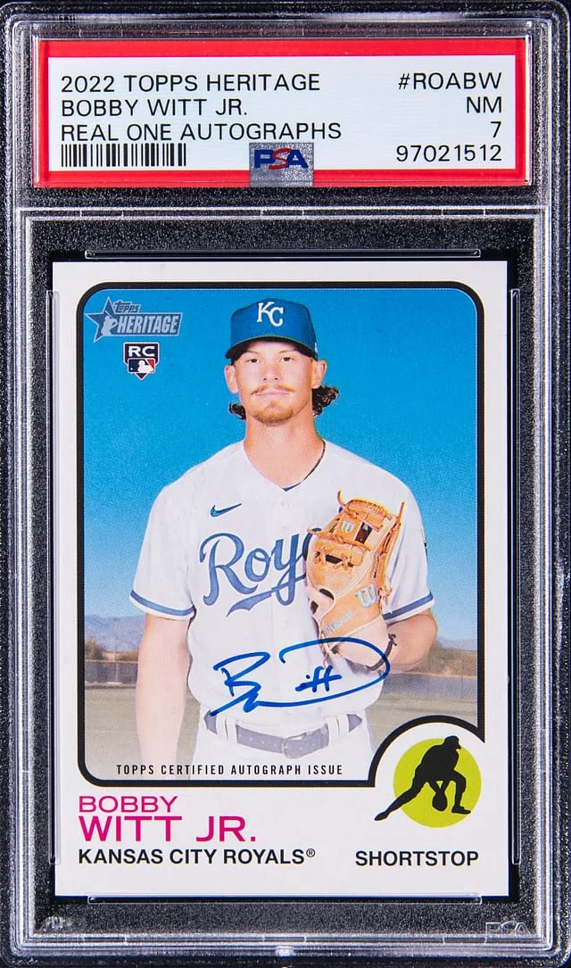 2022 Topps Heritage Bobby Witt Jr. Autograph #ROA-BW card image