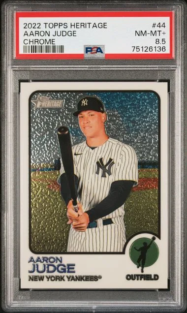 2022 Topps Heritage Chrome Aaron Judge #44 card image