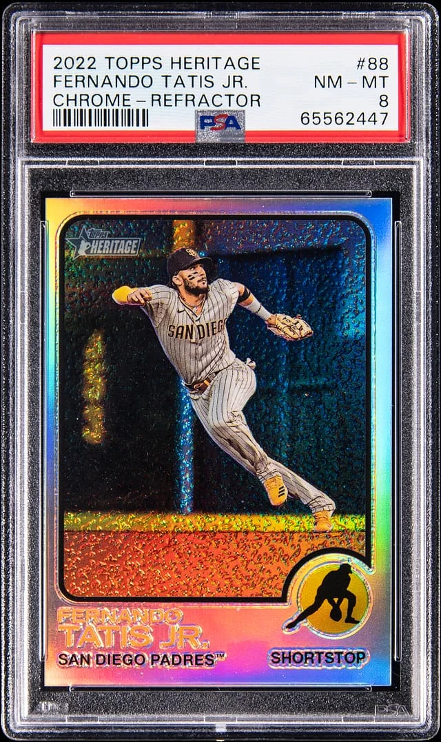 2022 Topps Heritage Chrome Fernando Tatis Jr. Refractor #88 card image