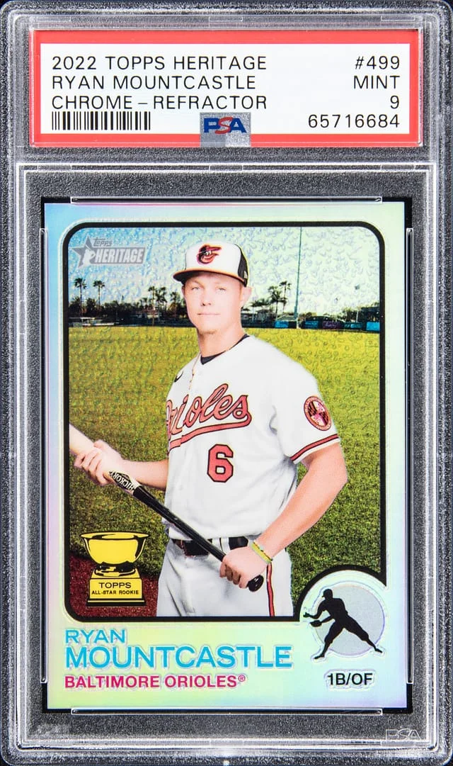 2022 Topps Heritage Chrome Ryan Mountcastle Refractor #499 card image