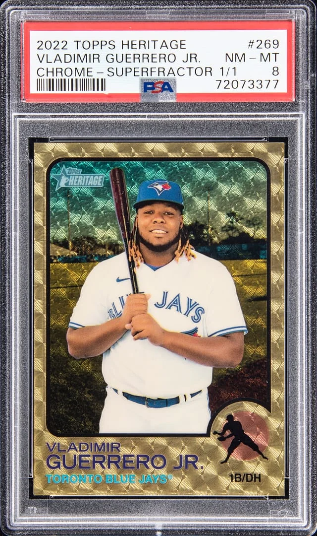 2022 Topps Heritage Chrome Vladimir Guerrero Jr. Superfractor #269 card image