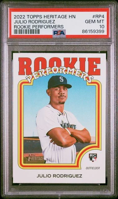 2022 Topps Heritage High Number Julio Rodriguez Performers #RP4 card image
