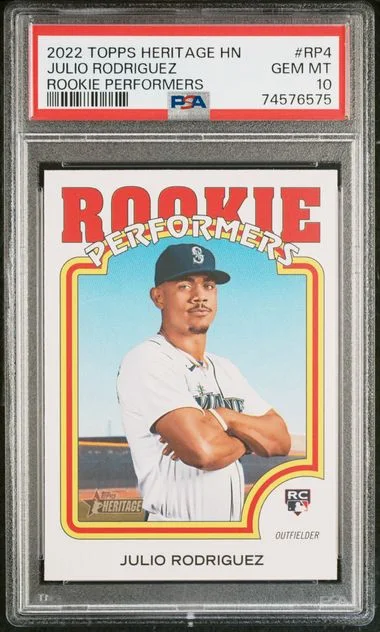 2022 Topps Heritage Julio Rodriguez Performers #RP-4 card image