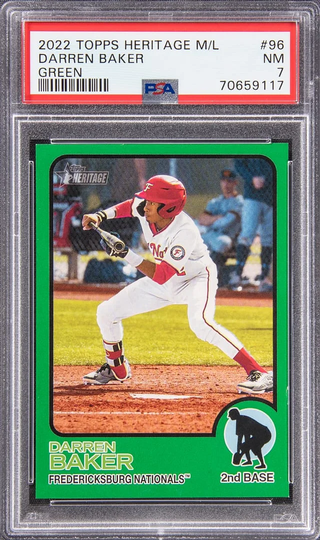 2022 Topps Heritage Minor League Darren Baker Green #96 card image