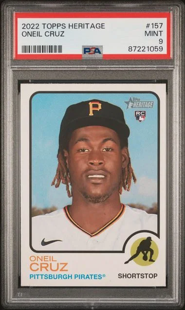2022 Topps Heritage Oneil Cruz Chrome-Red Refractor #157 card image