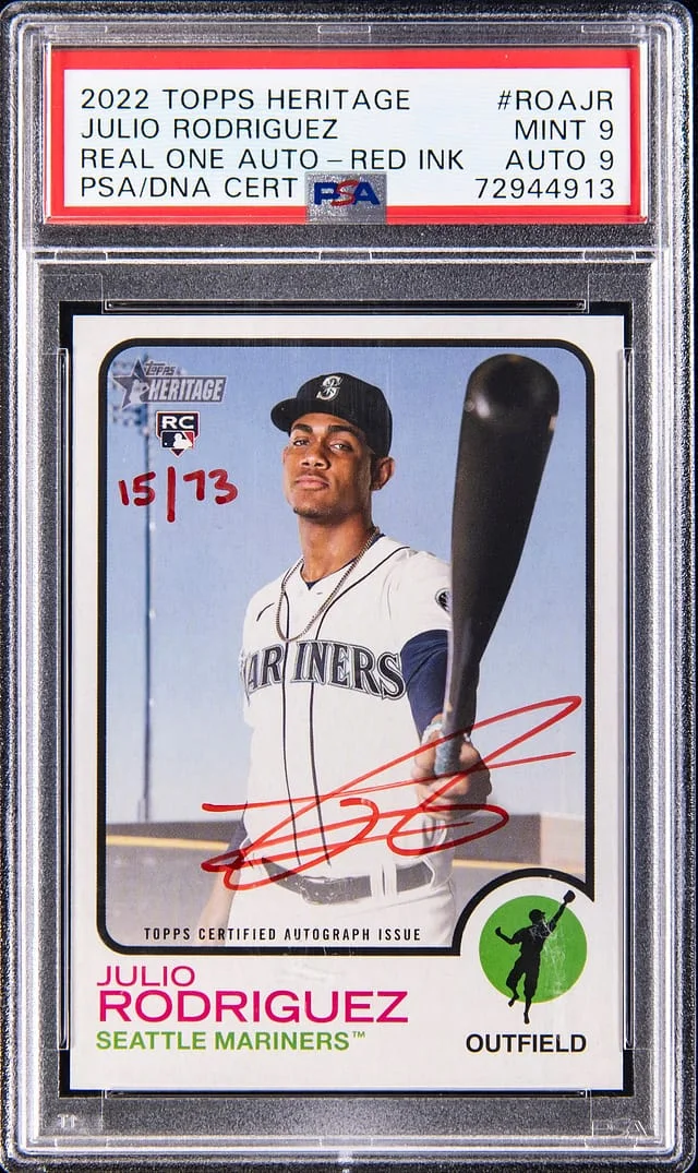 2022 Topps Heritage Real One Julio Rodriguez Autograph #ROA-JR card image