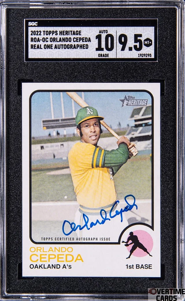 2022 Topps Heritage Real One Orlando Cepeda Autographed #ROA-OC card image