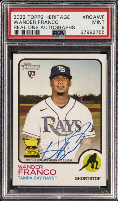 2022 Topps Heritage Real One Wander Franco Autograph #ROAWF card image