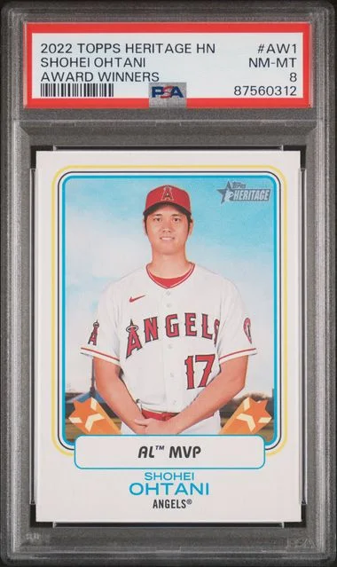 2022 Topps Heritage Shohei Ohtani Award Winners #AW1 card image
