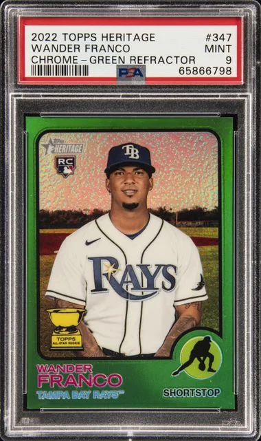 2022 Topps Heritage Wander Franco Black Border #347 card image